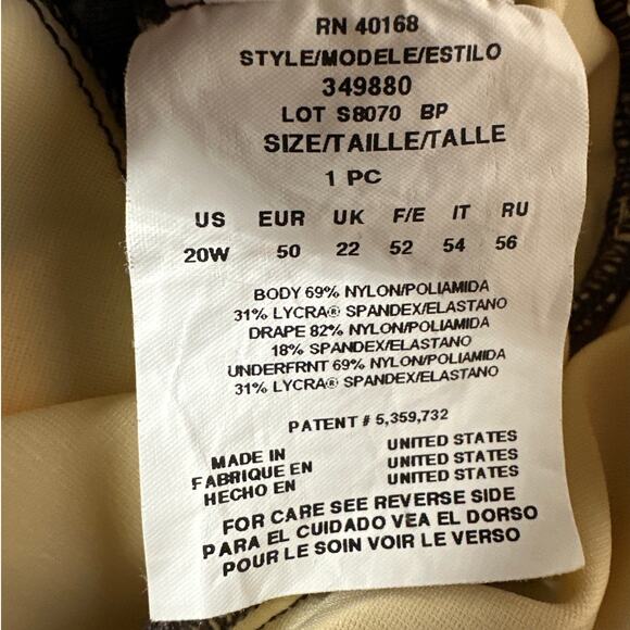 Miraclesuit #349880 One-Piece Swimsuit Giraffe Print Sz 20W Slimming Shaping - Picture 9 of 11